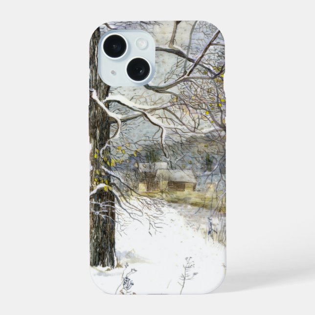 Coque iPhone 15 pont d'hiver (Verso)