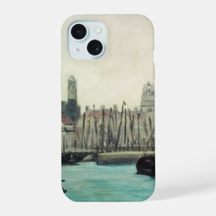 Coque iPhone 15 Port de Calais par Manet, Art Impressionniste Vint