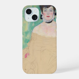 Coque iPhone 15 Portrait d'Amalie Zuckerkandl par Gustav Klimt