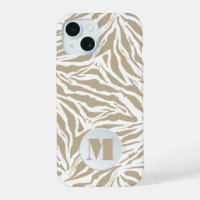 Poster de animal beige monogramme