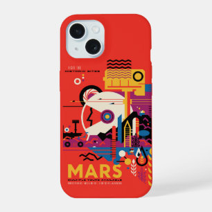 Coque iPhone 15 Poster spatial Retro - Programme d'exploration de