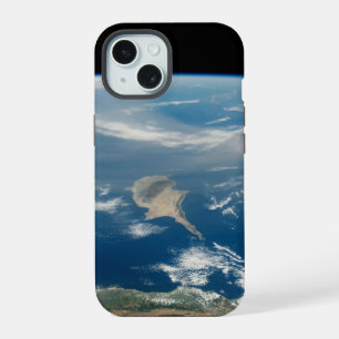 Coque iPhone 15 Poussière sur la mer Méditerranée et l'île de Chyp