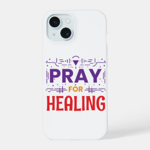 Coque iPhone 15 Priez Pour : Inspirer la Guérison