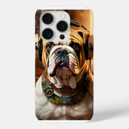 coque iPhone 15 Pro avec Gras Bulldog Design