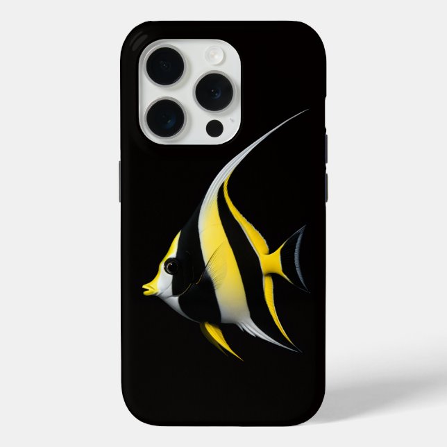 Coque iPhone 15 Pro Mate Black 4 Luxe, Poisson-ang (Verso)