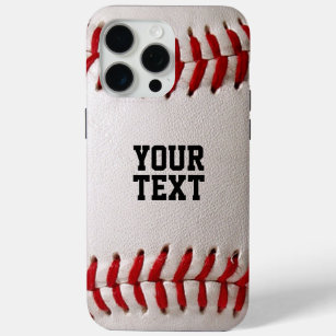 Coque iPhone 15 Pro Max Baseball avec texte personnalisable