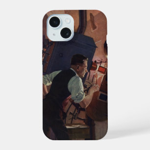 Coque iPhone 15 Projectionniste de salle de cinéma, Entreprise vin