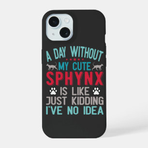 Coque iPhone 15 Propriétaire de chat Sphynx canadien sans poils Ci