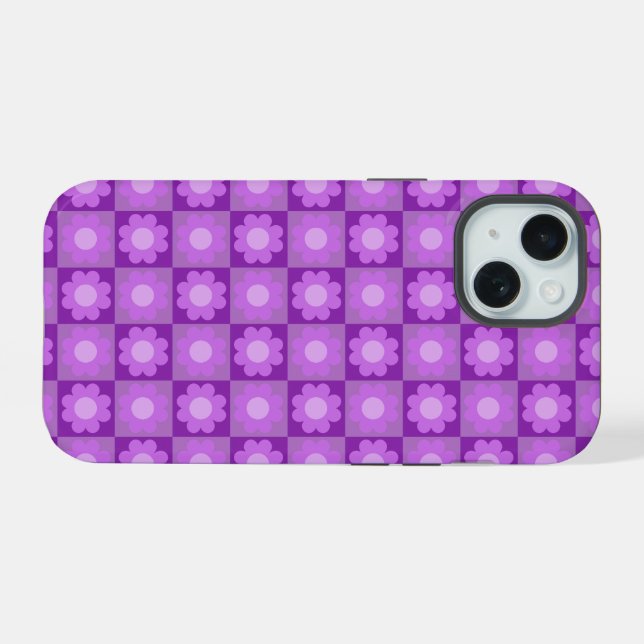 Coque iPhone 15 Purple phone case (Verso Horizontal)