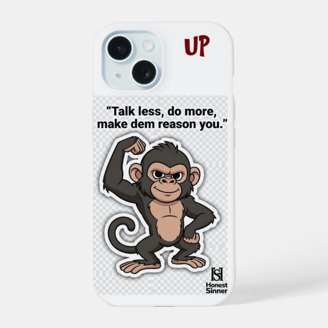Coque iPhone 15 Quiet Growth Monkey – Mindful Phone Cover (Verso)