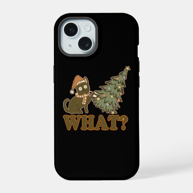 Coque iPhone 15 QUOI ? Noël drôle (Verso)