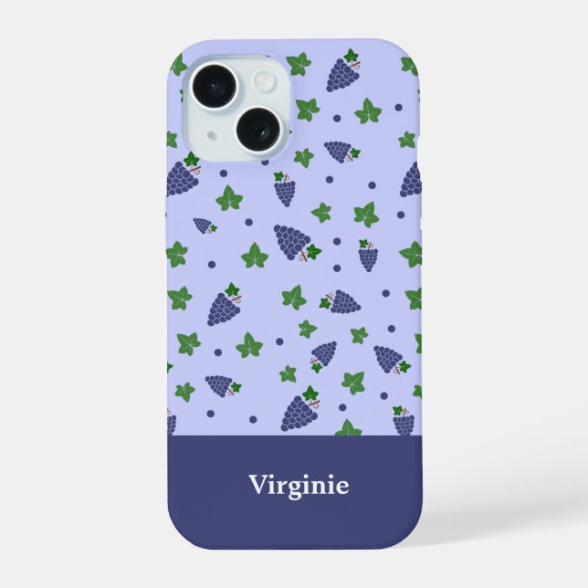 Coque iPhone 15 Raisins (Verso)