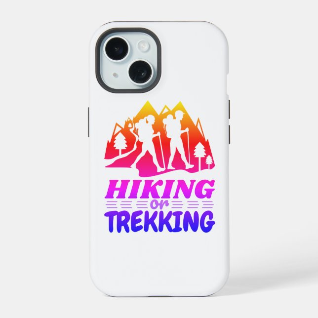 Coque iPhone 15 Randonnée ou trekking (Verso)
