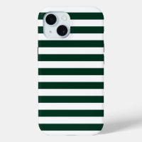 Rayures vert foncé et blanc