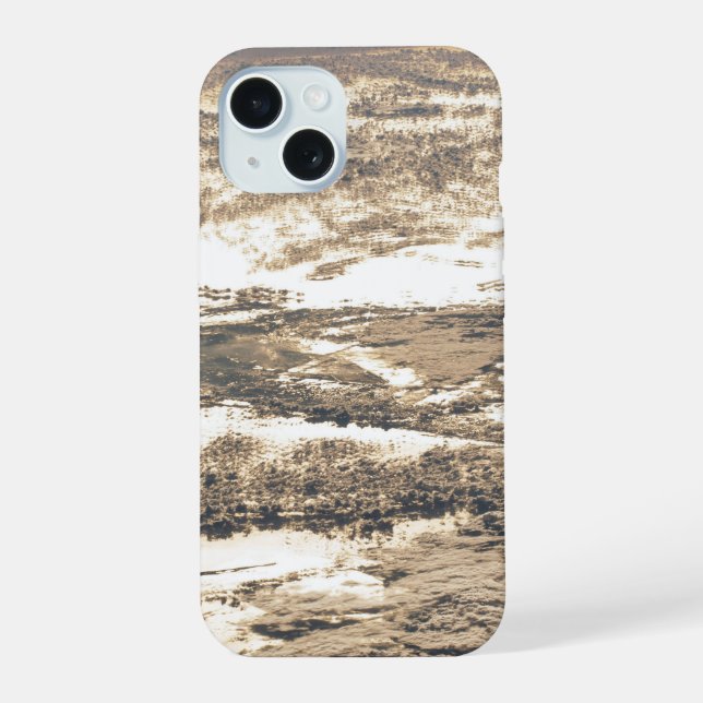 Coque iPhone 15 Reflets du soleil sur l'océan Atlantique (Verso)