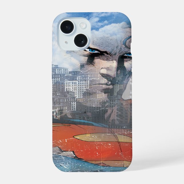 Coque iPhone 15 Regard de Superman (Verso)