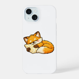 Coque iPhone 15 Renard Mignon Endormi au Chaud