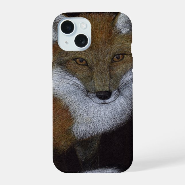 Coque iPhone 15 Renard roux (Verso)