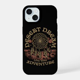 Coque iPhone 15 Rêve du désert – Vive ta boho aventure attrape-rêv