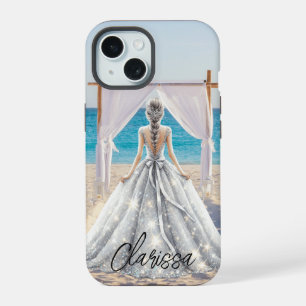 Coque iPhone 15 Robe de mariée Jour de Mariage Mariage sur la Plag