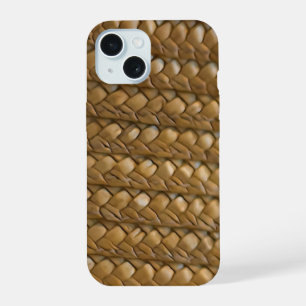 Coque iPhone 15 Rotin de paille d'osier