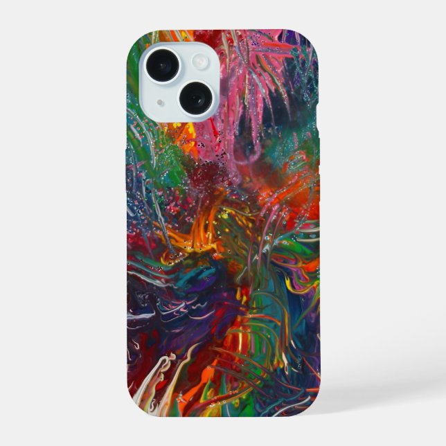 Coque iPhone 15 Roue chromatique spectrale (Verso)