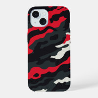 Rouge Noir Gris Blanc Camouflage Camo Motif