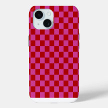Rouge + Pink Check À damiers Motif de tableau de b