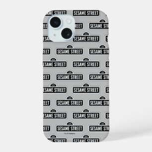 Coque iPhone 15 Rue Sésame Logo N&B