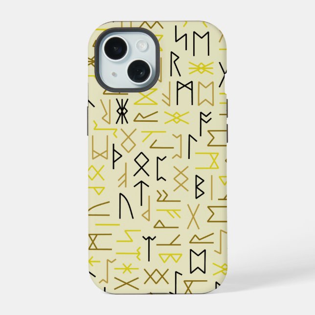Coque iPhone 15 Runes (Verso)