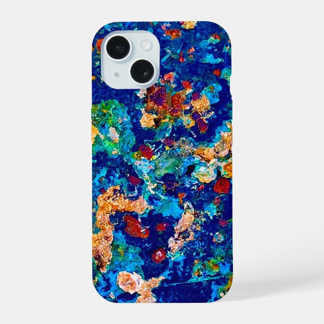Coque iPhone 15 Rust Art Cool Amusant unique (Verso)