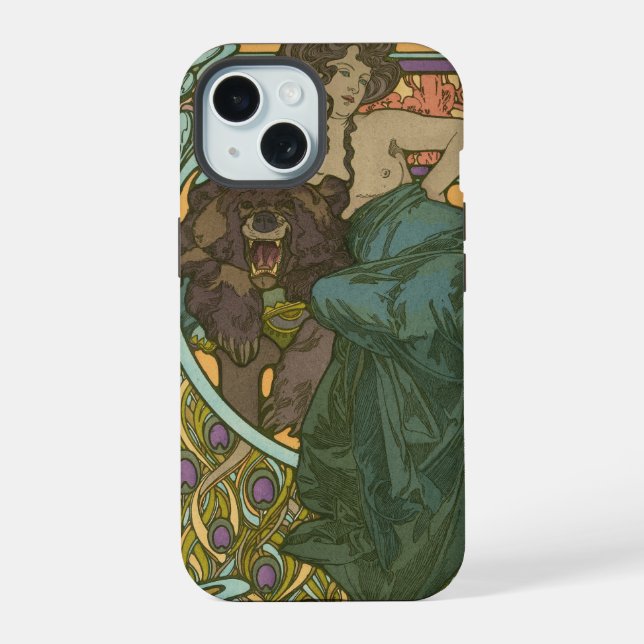 Coque iPhone 15 Sans titre par Alphonse Mucha (1902) (Verso)