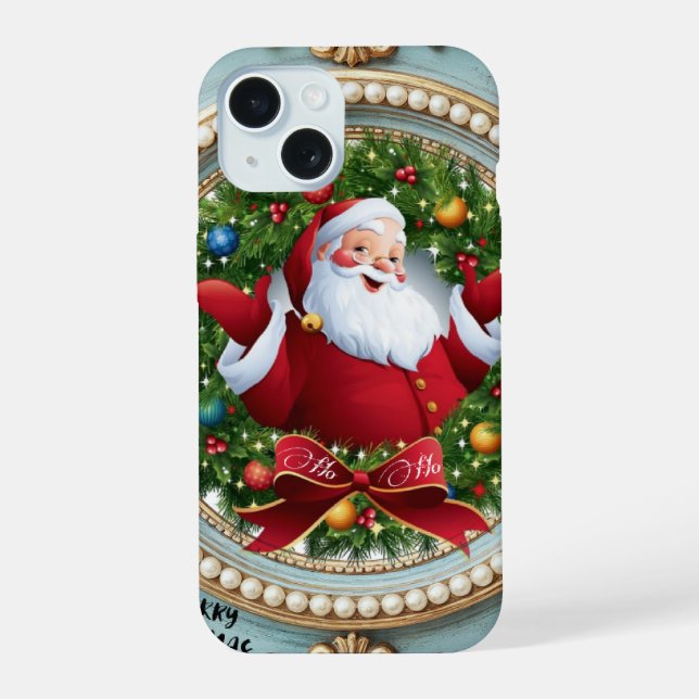 Coque iPhone 15 Santa Noël  (Verso)