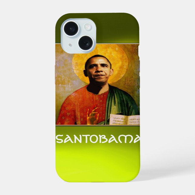 Coque iPhone 15 SANTOBAMA Jaune (Verso)