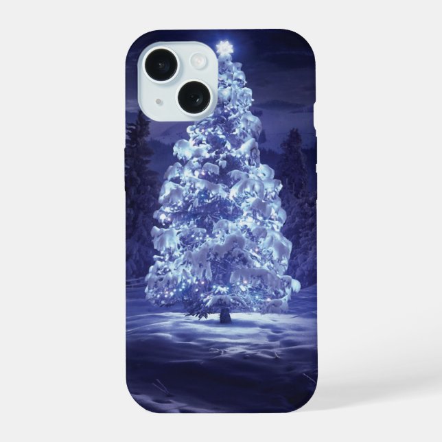Coque iPhone 15 Sapin de Noël  (Verso)