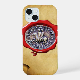 Coque iPhone 15 SCELAU DES CHEVALIERS TEMPLIERS sur parchemin de c