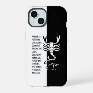 Coque iPhone 15 Scorpio, signe zodiaque