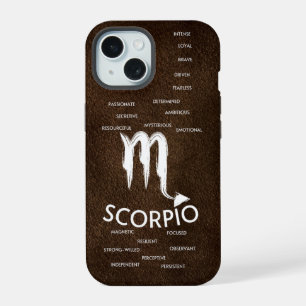 Coque iPhone 15 Scorpio Zodiac Horoscope Traits Garçons