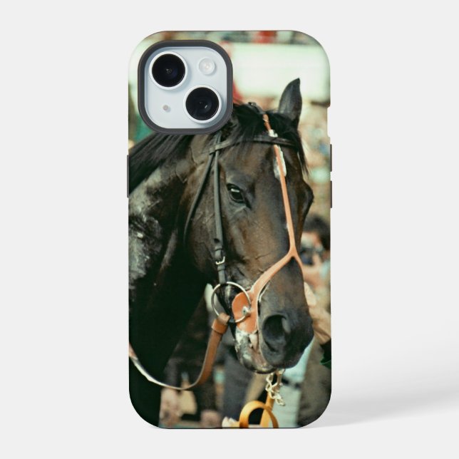 Coque iPhone 15 Seattle Slew Thoroughbred 1978 (Verso)
