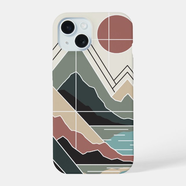 Coque iPhone 15 Serene Peaks (Verso)