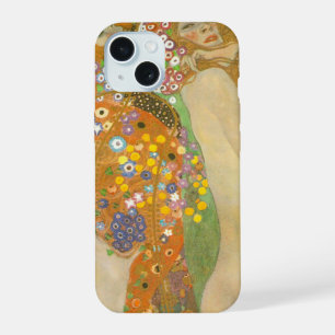 Coque iPhone 15 Serpents d'eau II de Gustav Klimt, Art nouveau