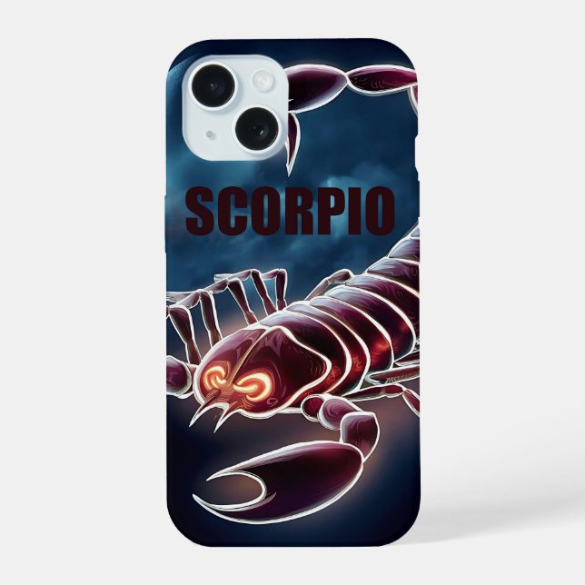 Coque iPhone 15 Signe astrologique Scorpion (Verso)