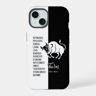 Coque iPhone 15 Signe du zodiaque Taureau