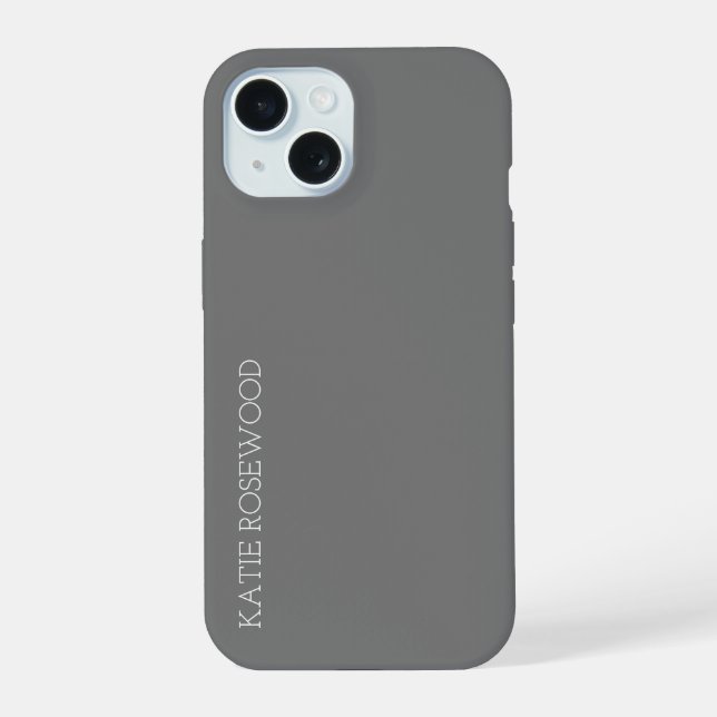 Coque iPhone 15 Simple Monogramme  (Verso)