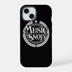 Coque iPhone 15 Snob de musique - amateur de musique drôle