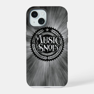 Coque iPhone 15 Snob de musique - amateur de musique drôle
