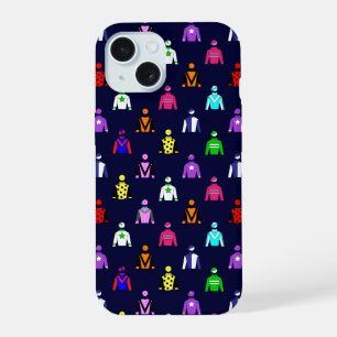 Coque iPhone 15 Soies de Jockey de Course Hippique