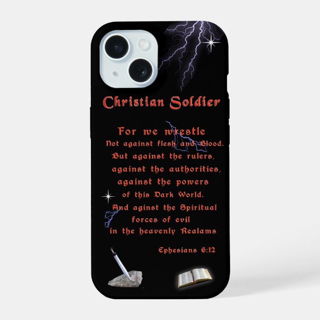 Coque iPhone 15 Soldats Chrétiens (Verso)