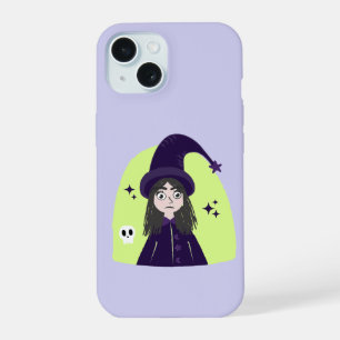Coque iPhone 15 Sorcière charmante en colère mignonne