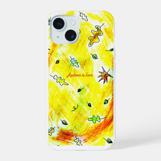 Coque iPhone 15 Souffle d'Automne (Collection Cabane d'Automne) (Verso)